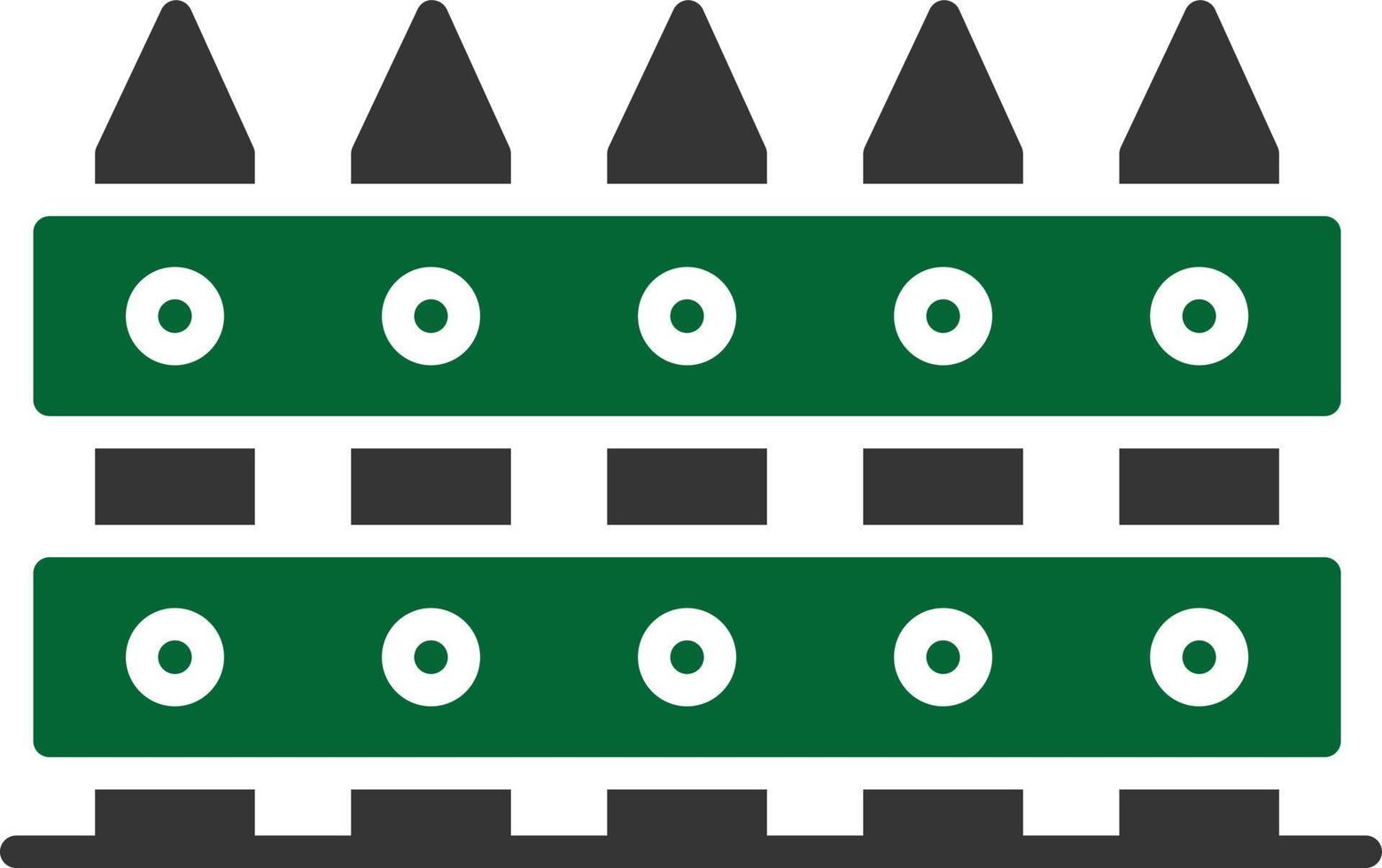 Fence Glyph Two Color vector