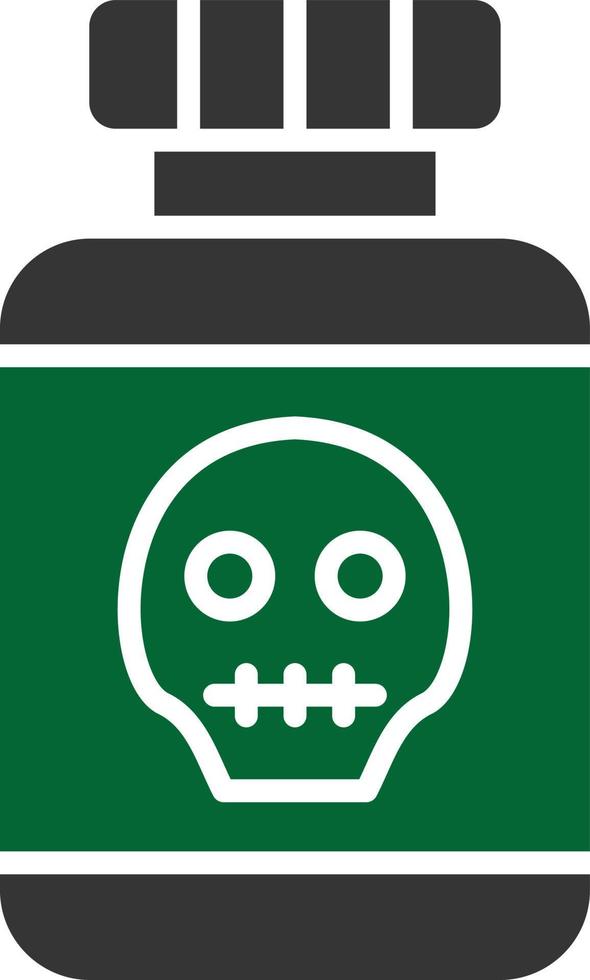 Poisonous Field Glyph Two Color vector