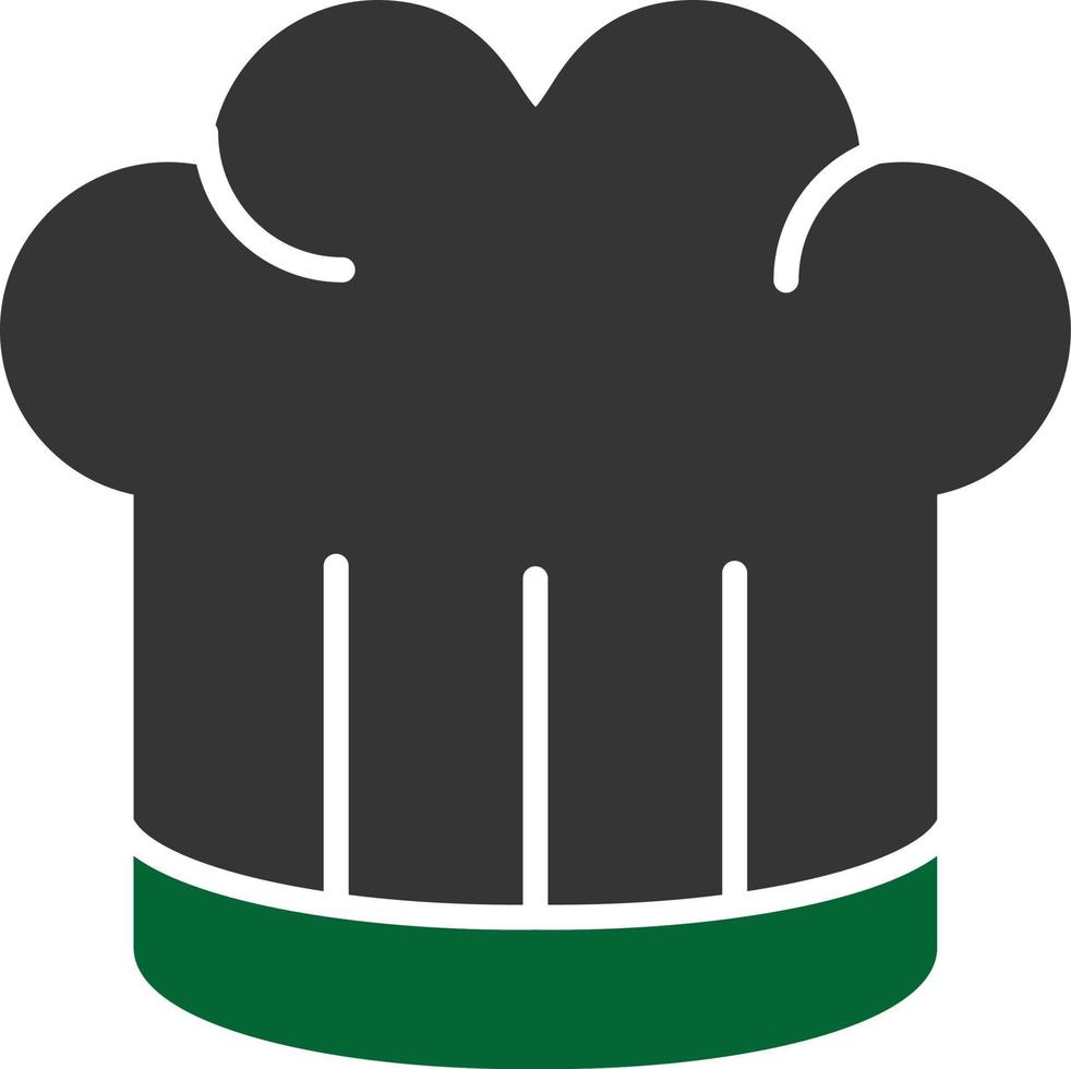 Chef Hat Glyph Two Color vector