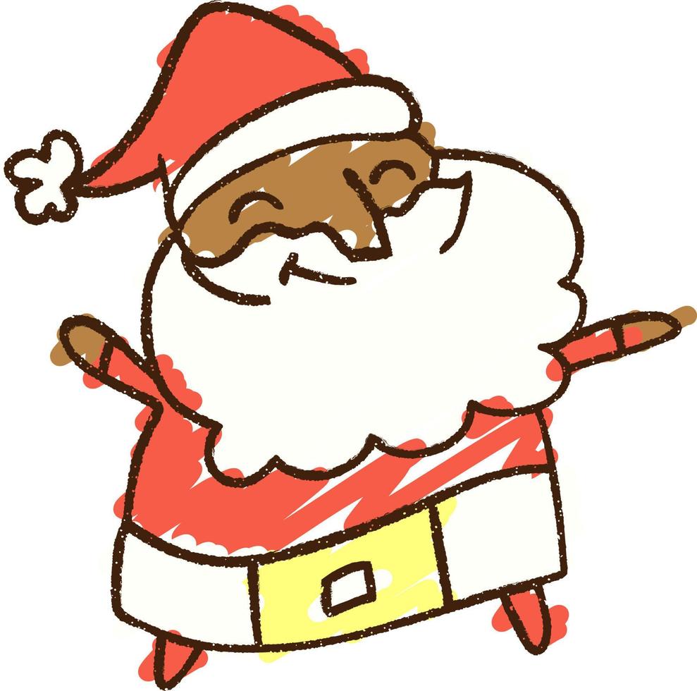 Santa Claus Chalk Drawing vector