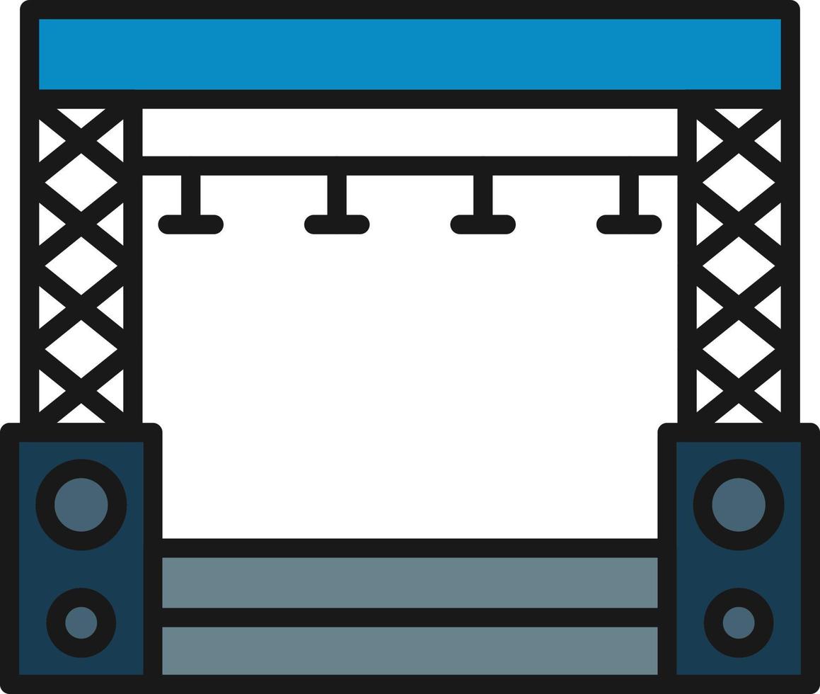 Stage Line Filled vector