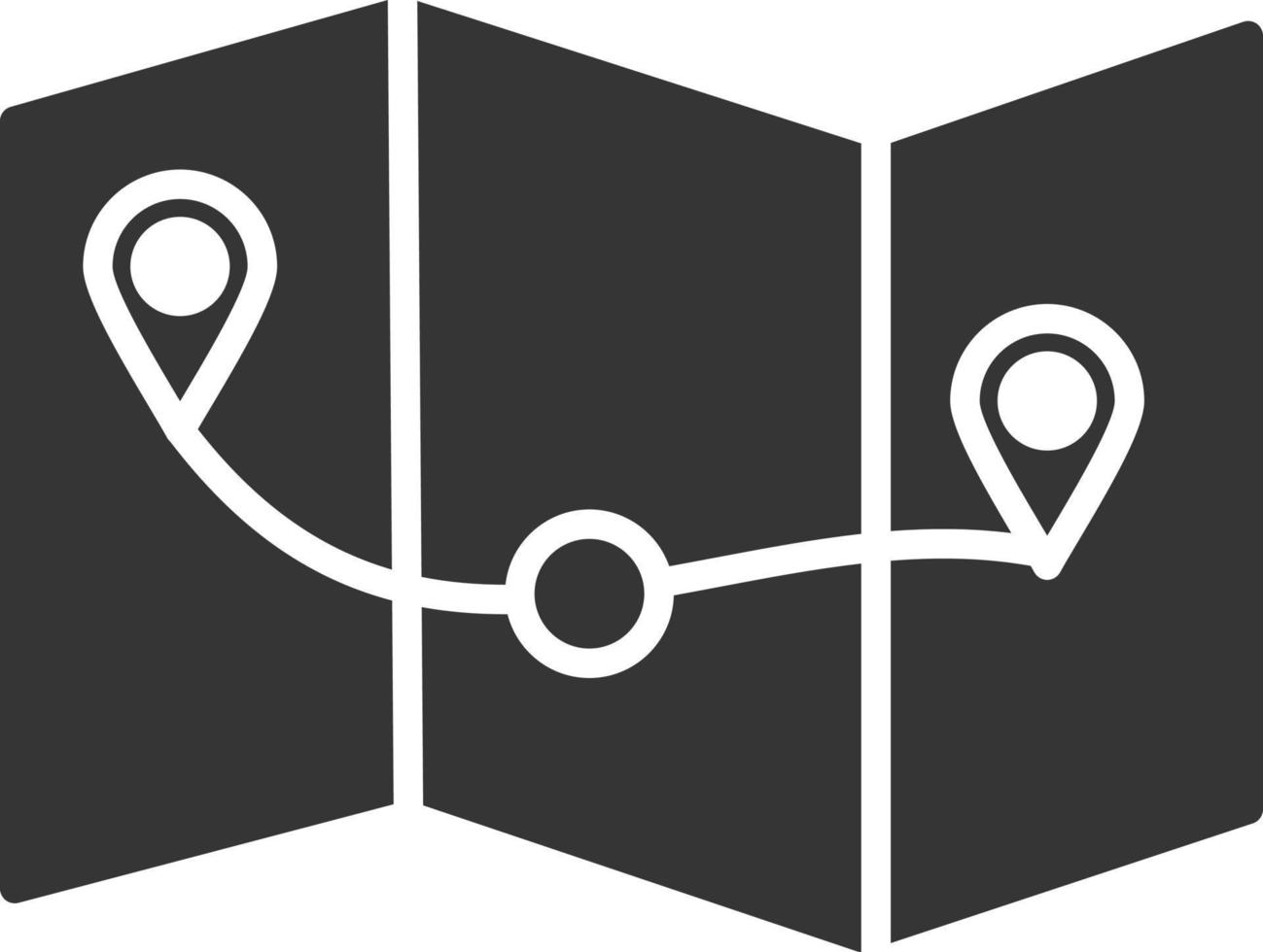 Map Glyph Two Color vector