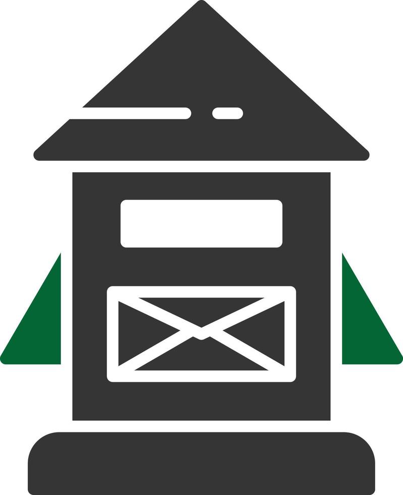 Mail Box Glyph Two Color vector