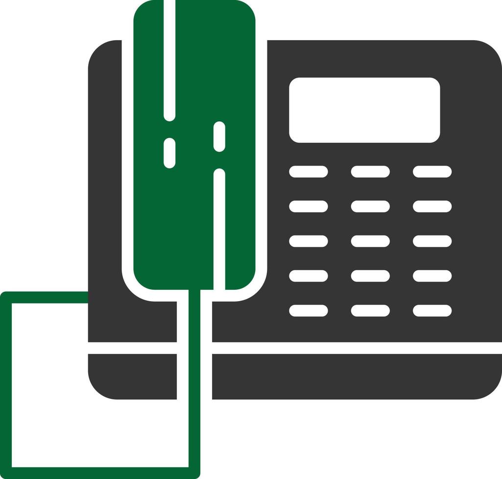 Telephone Glyph Two Color vector