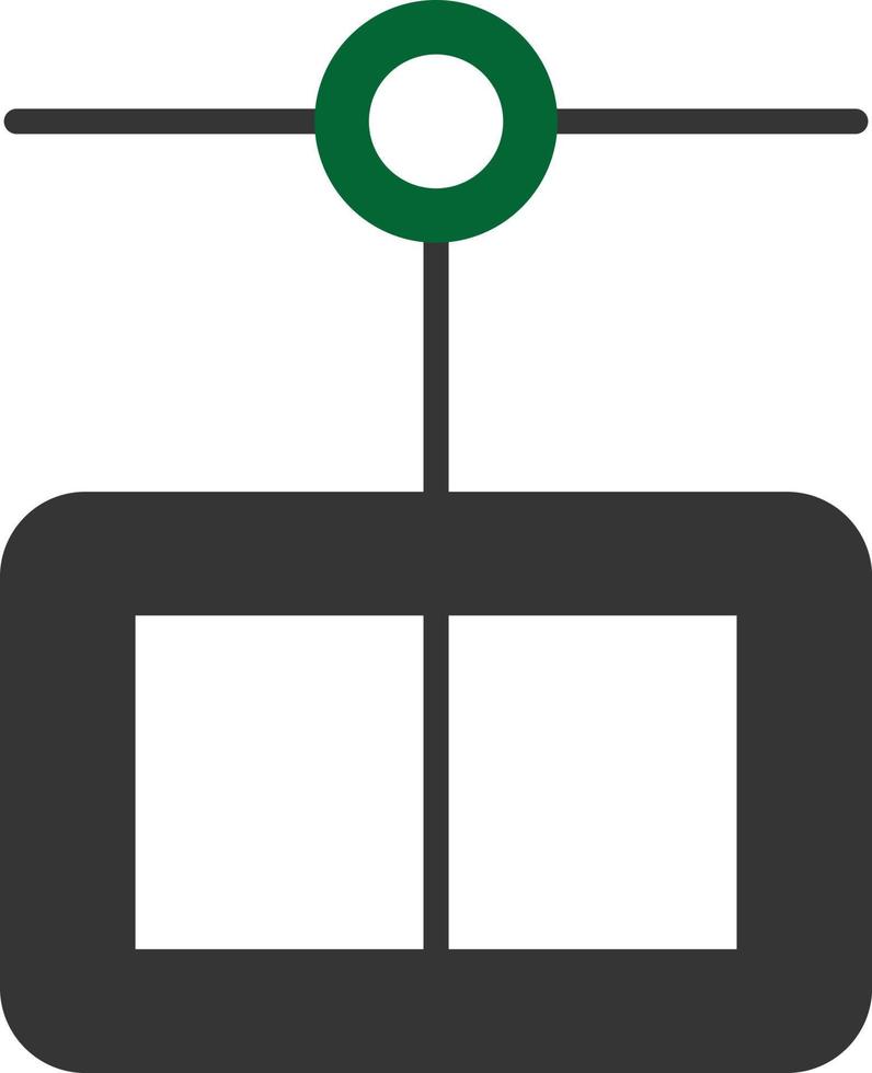 Cable Car Glyph Two Color vector