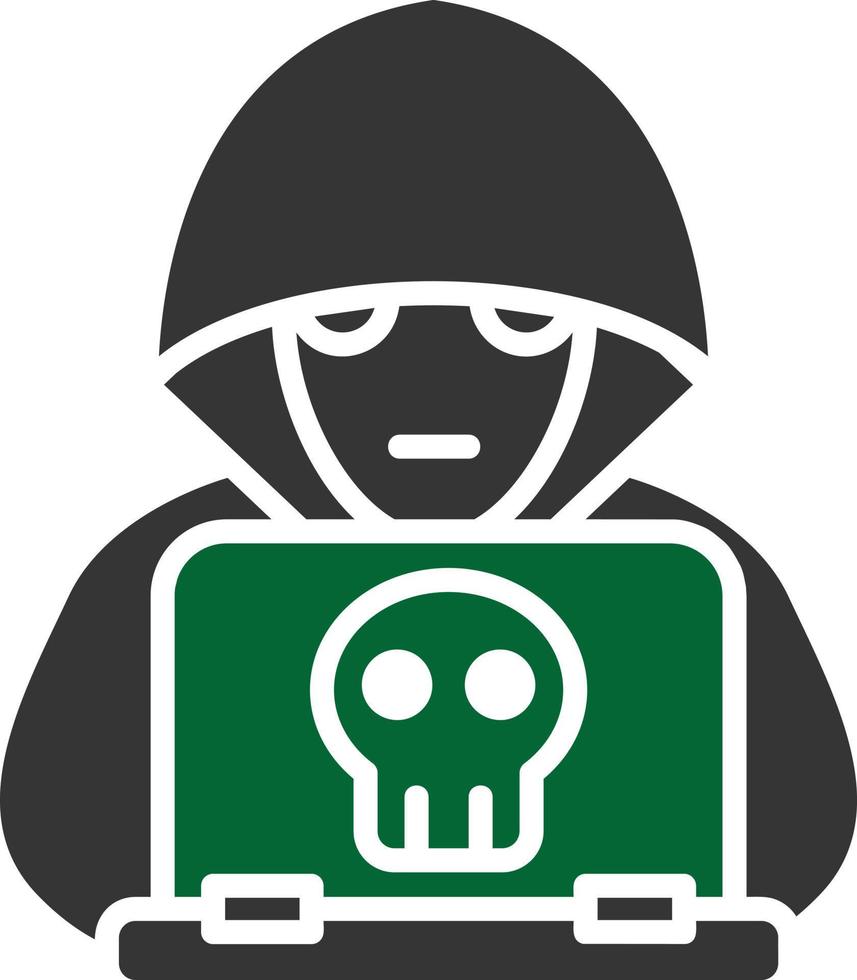 Hacker Glyph Two Color vector