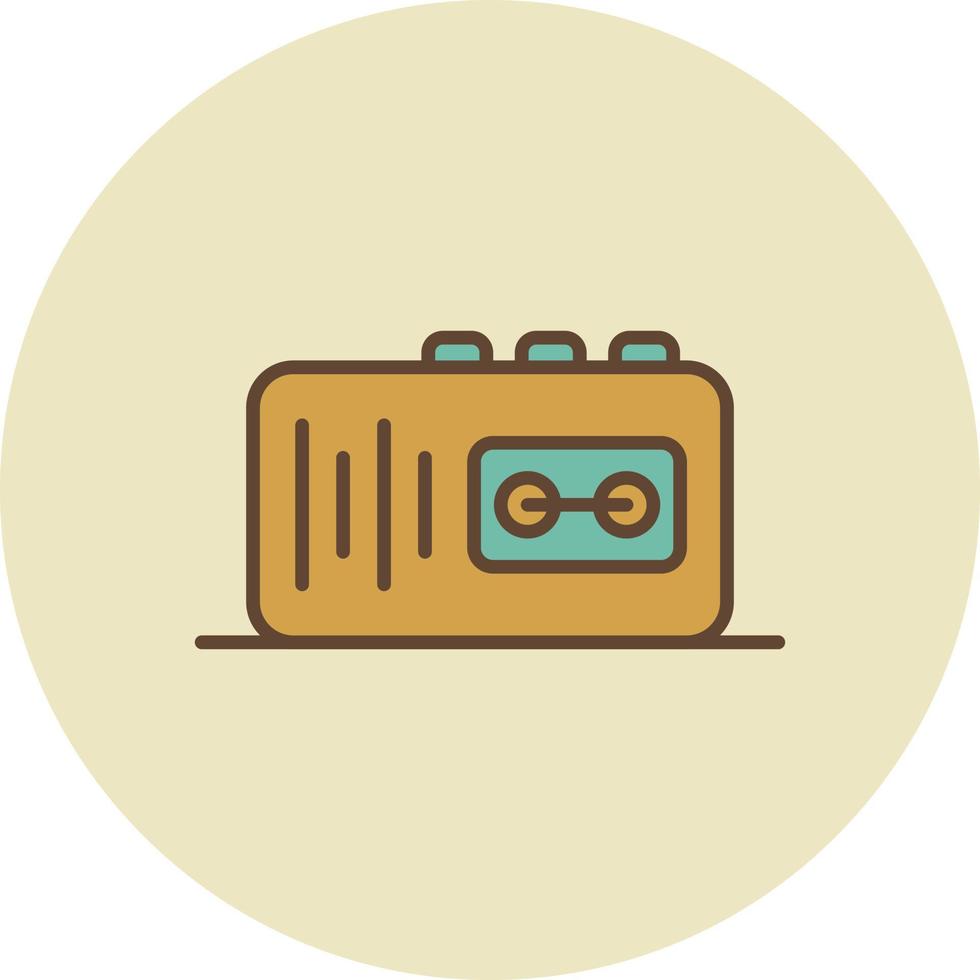 Tape Recorder Filled Retro vector