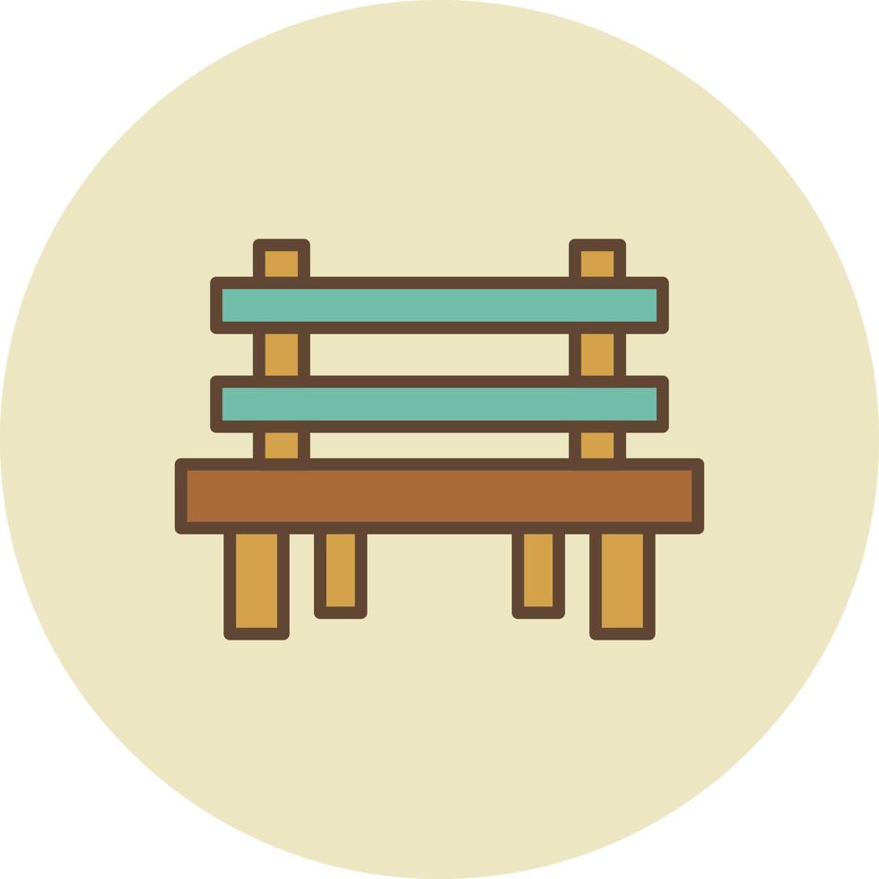 Bench Filled Retro vector