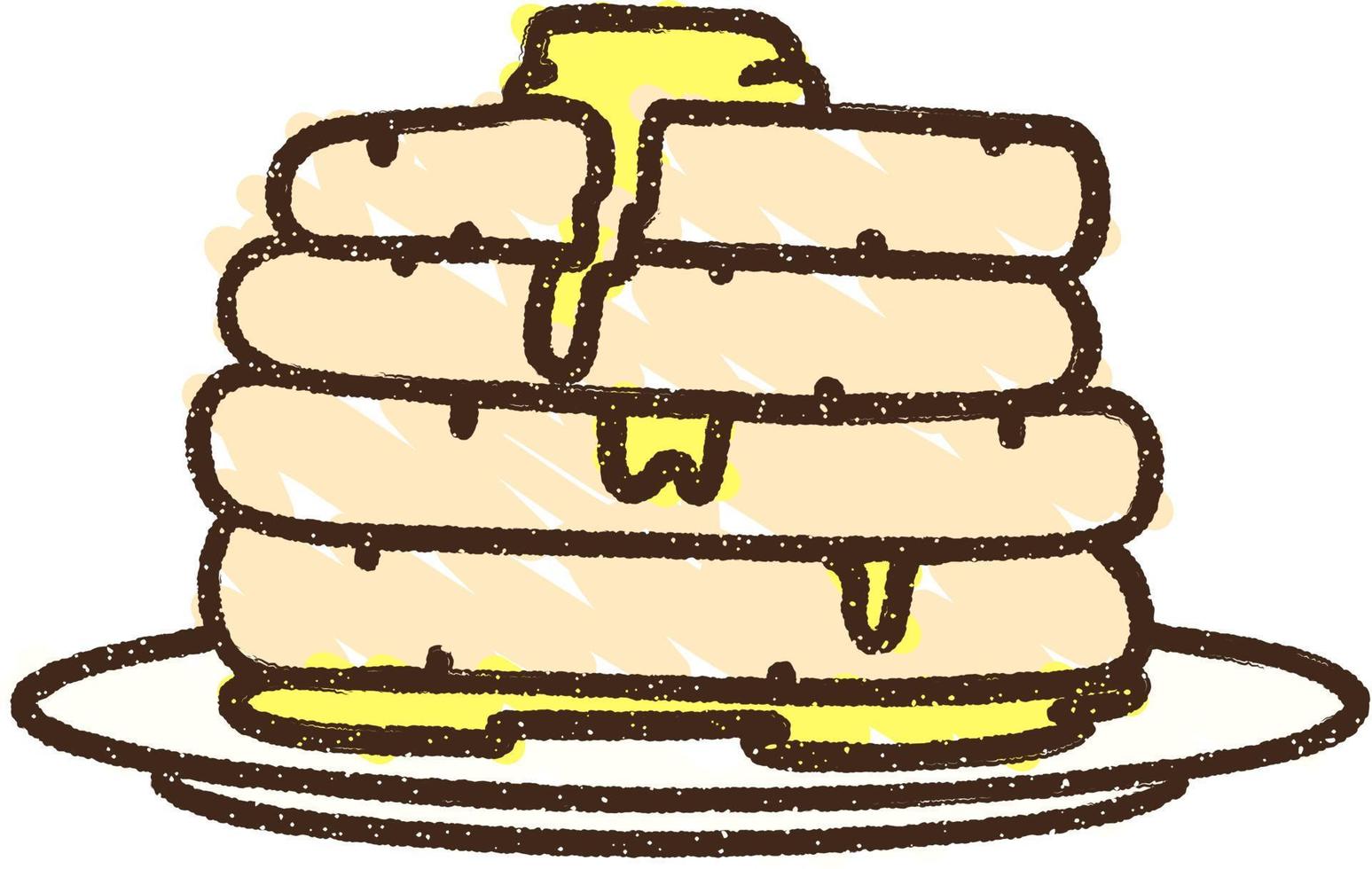 Waffles Chalk Drawing vector