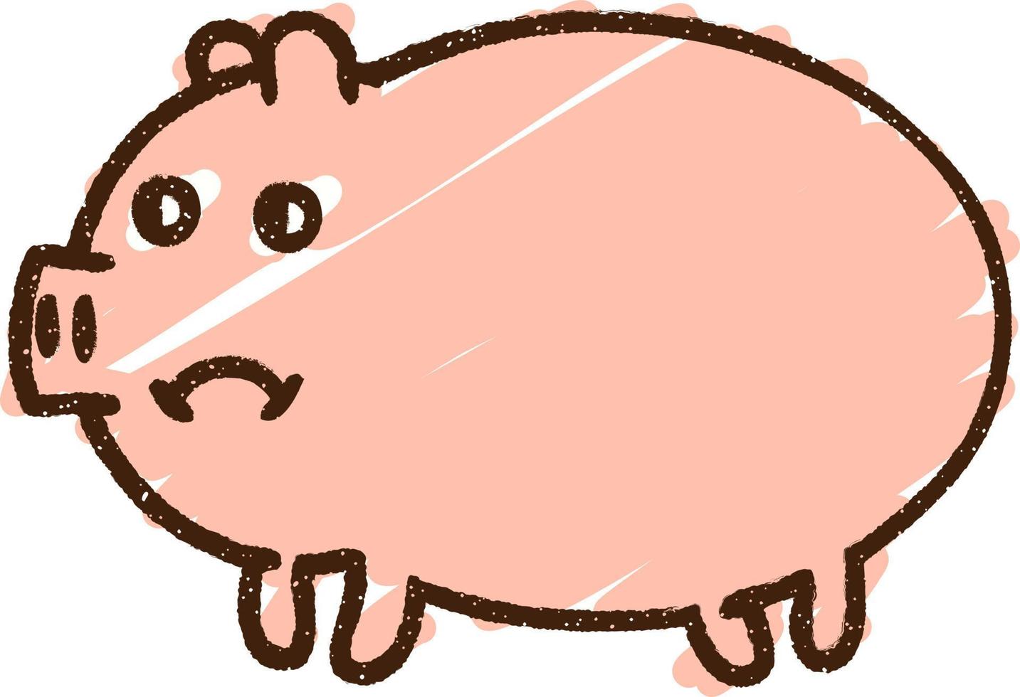 Pig Chalk Drawing vector