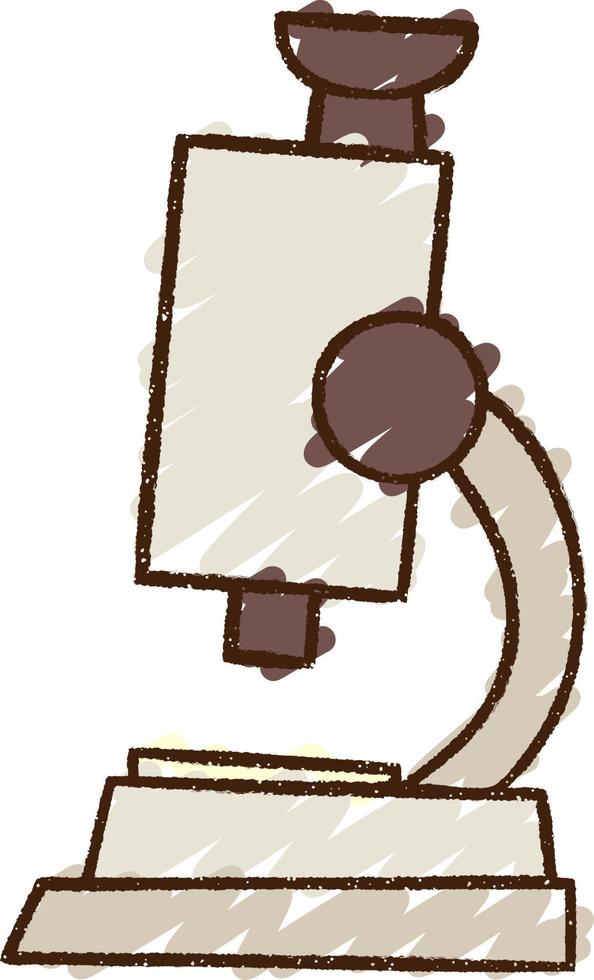 Microscope Chalk Drawing vector