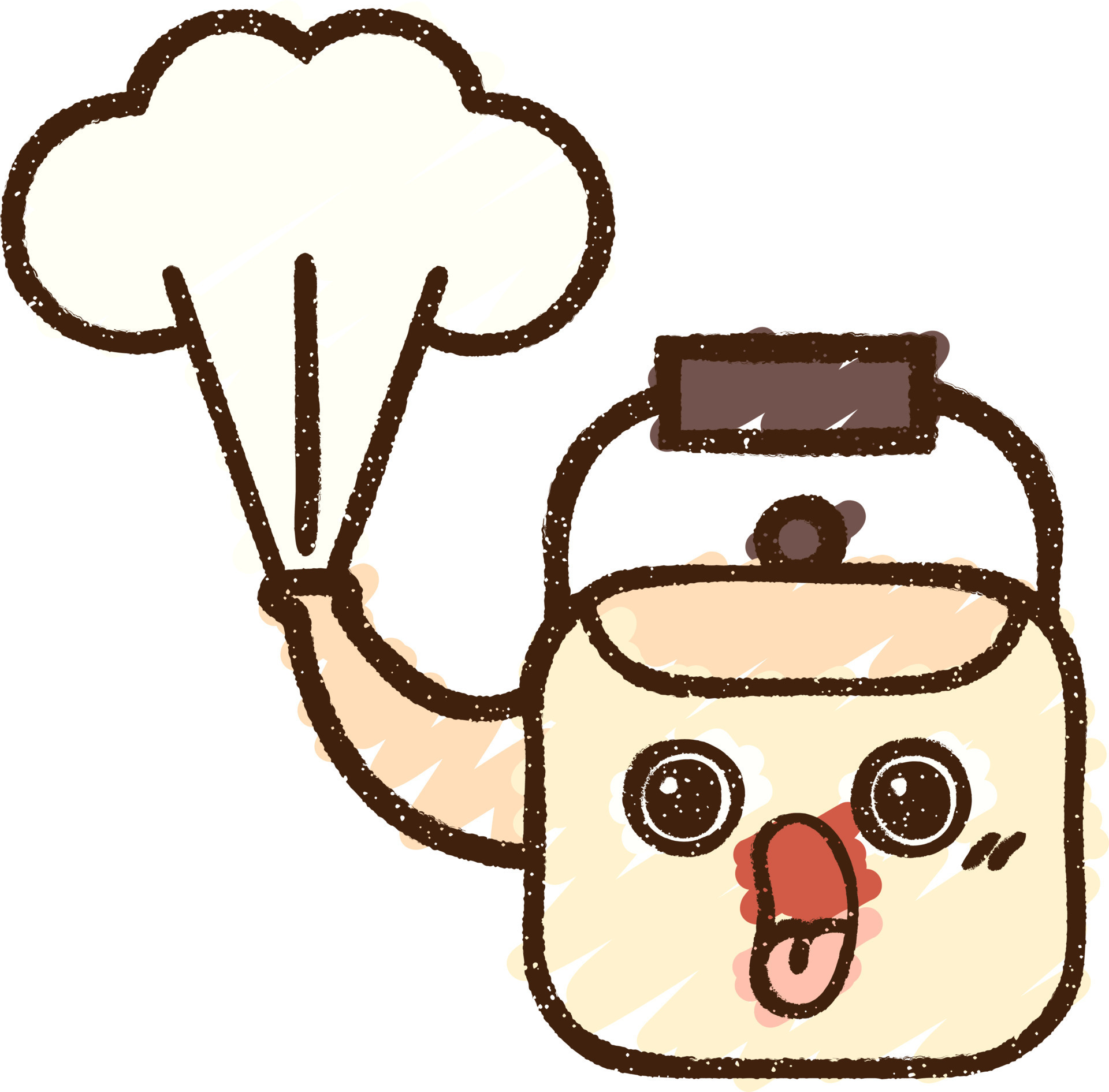 Steaming Kettle Chalk Drawing 9814484 Vector Art at Vecteezy
