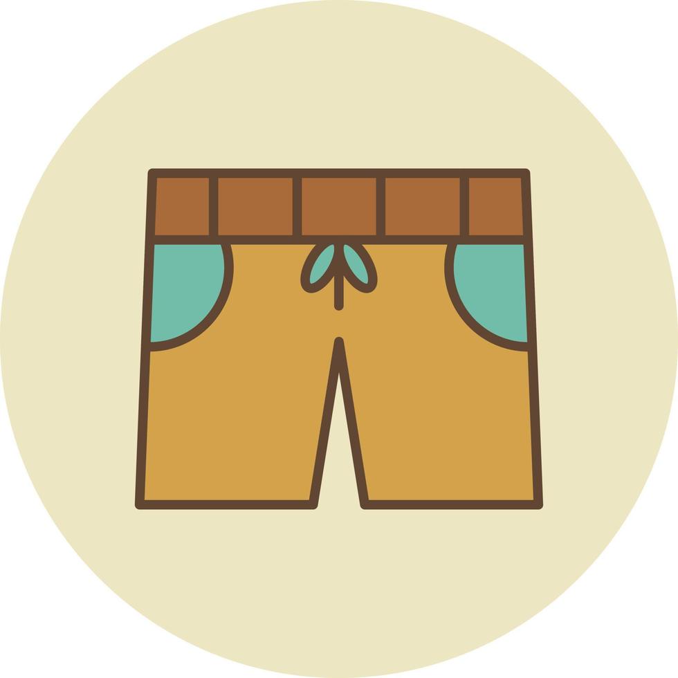 pantalones cortos llenos retro vector