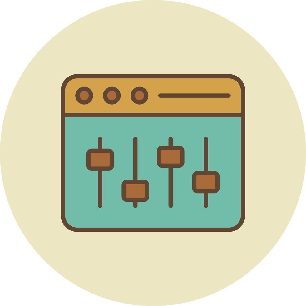 Web Settings Filled Retro vector