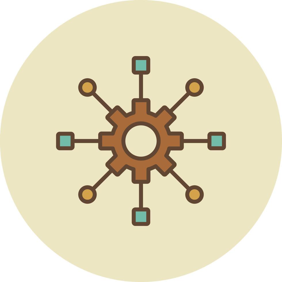 Algorithm Filled Retro vector