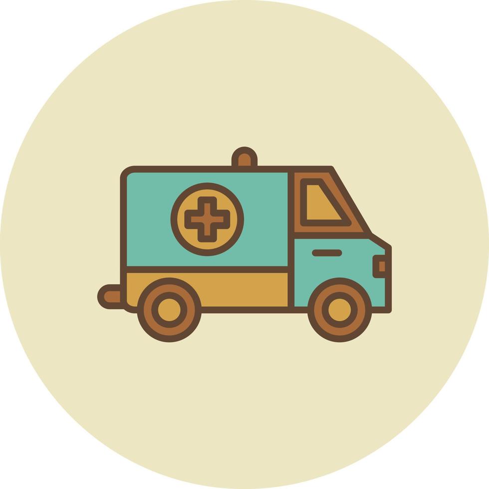 Ambulance Filled Retro vector