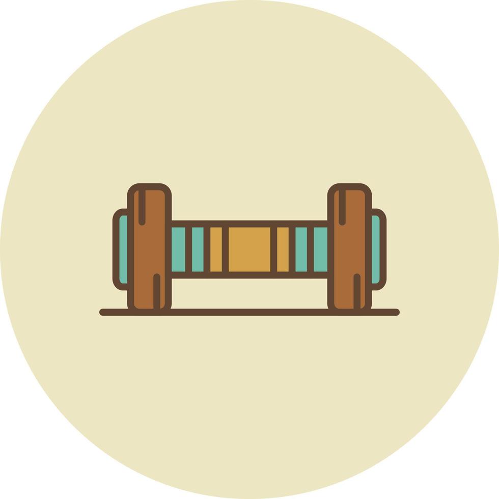 Dumbbells Filled Retro vector