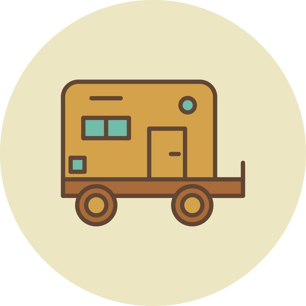Camper Van Filled Retro vector
