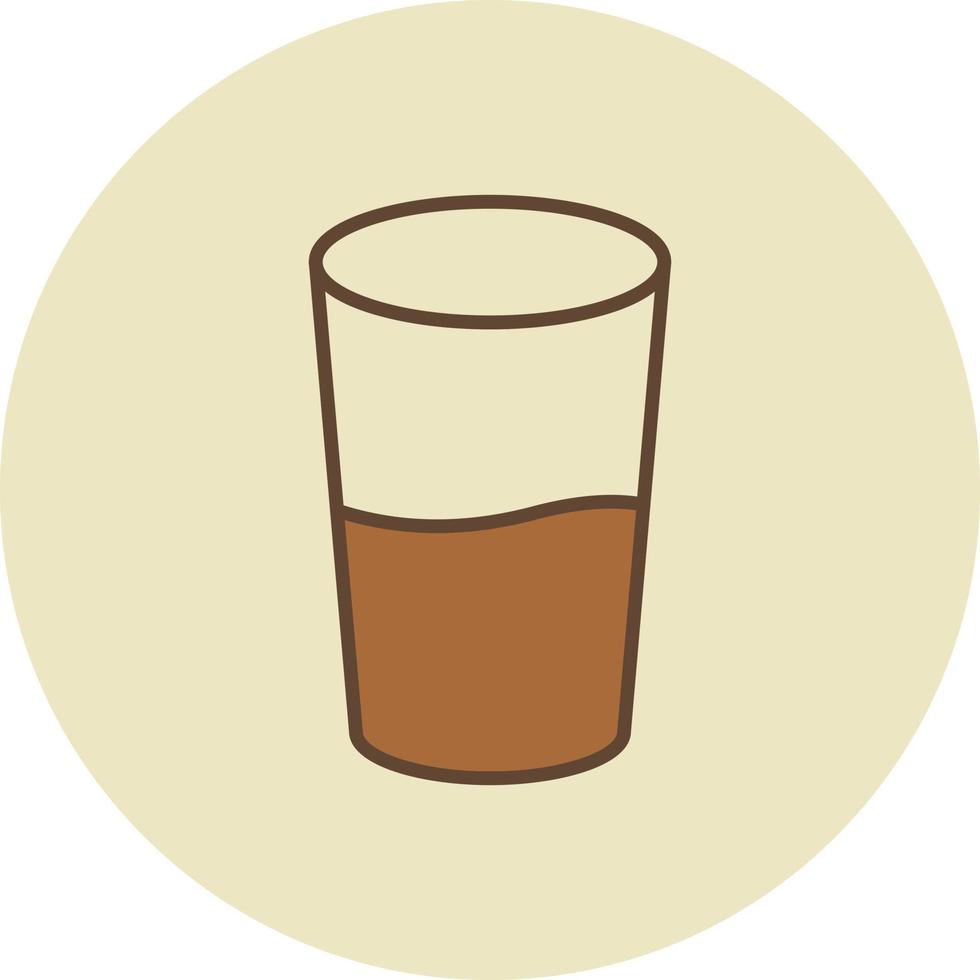 Glass Of Water Filled Retro vector