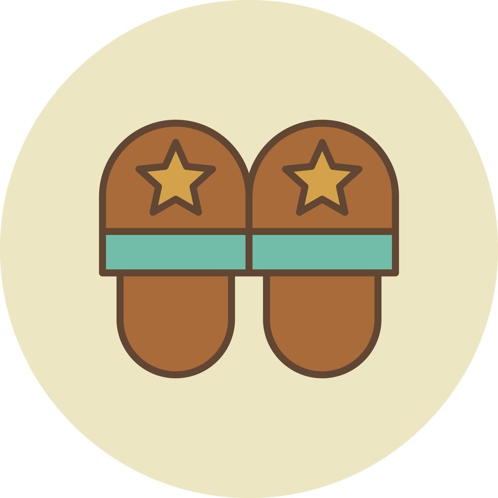 Slippers Filled Retro vector