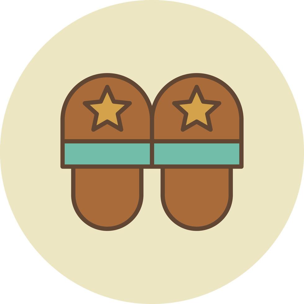 Slippers Filled Retro vector