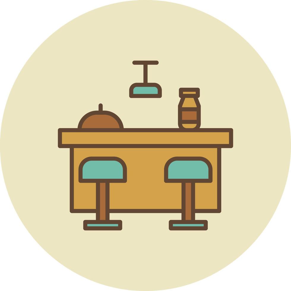 Bar Counter Filled Retro vector