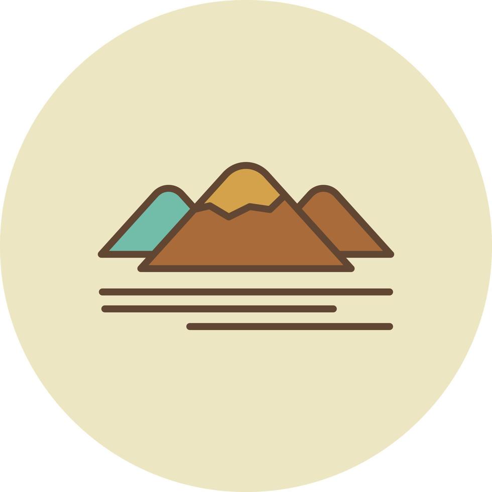 montaña llena retro vector