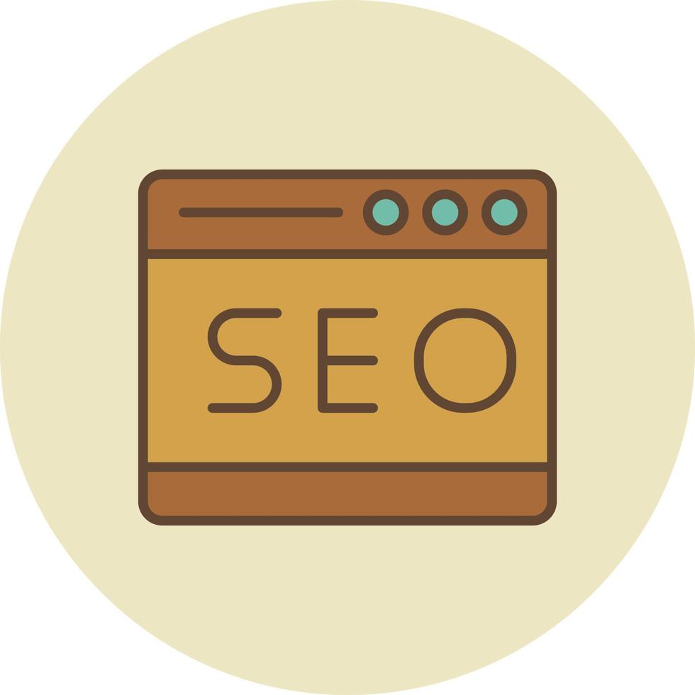 Seo Filled Retro vector