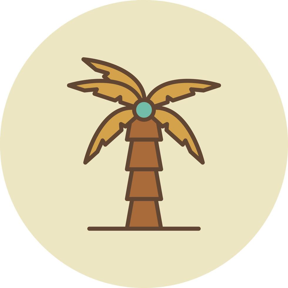 Palm Tree Filled Retro vector