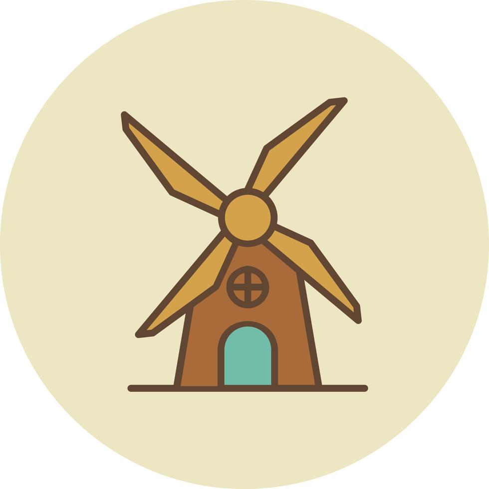 Mill Filled Retro vector