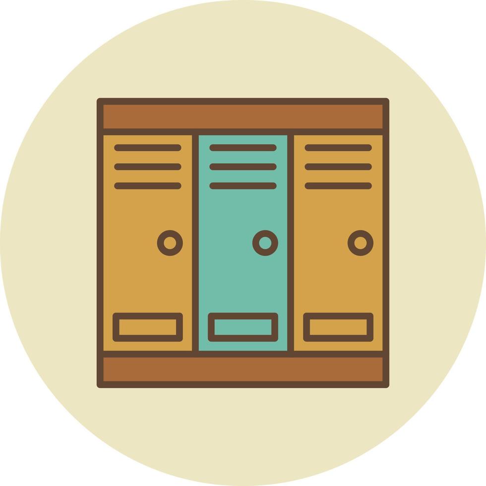 Locker Room Filled Retro vector