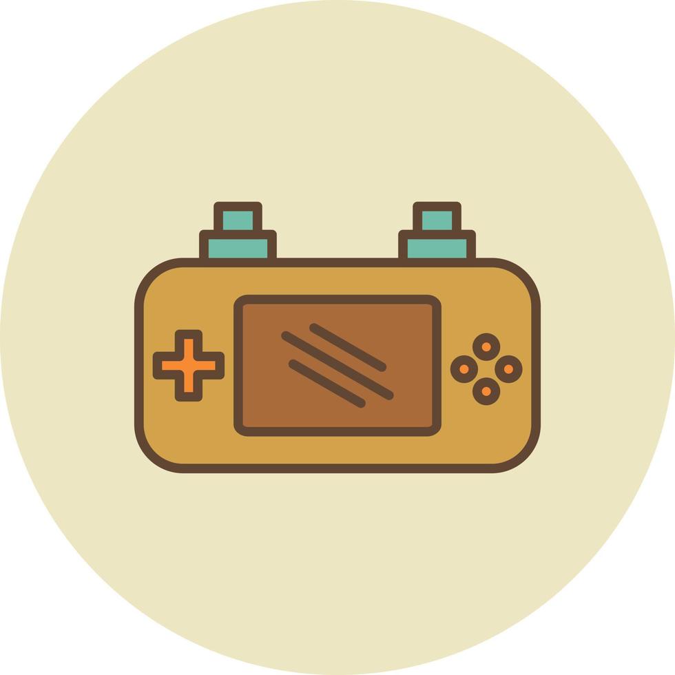 Game Console Filled Retro vector