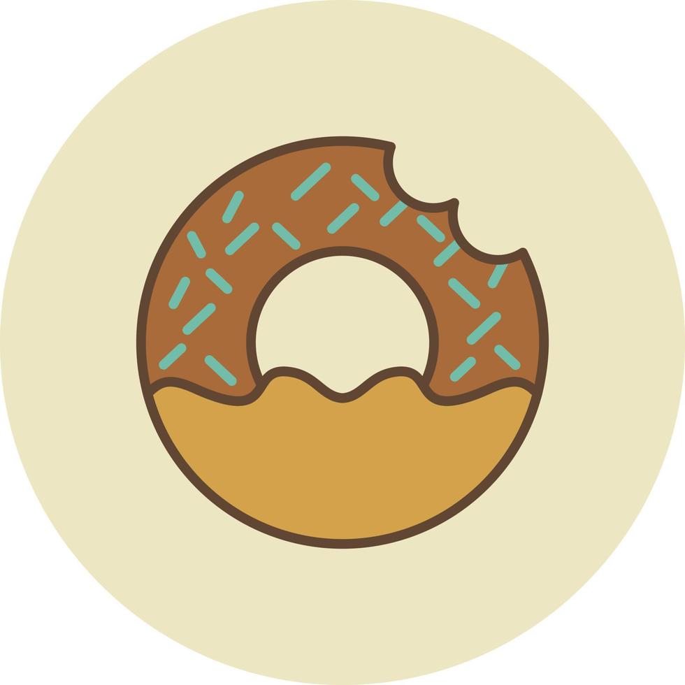 Doughnut Filled Retro vector