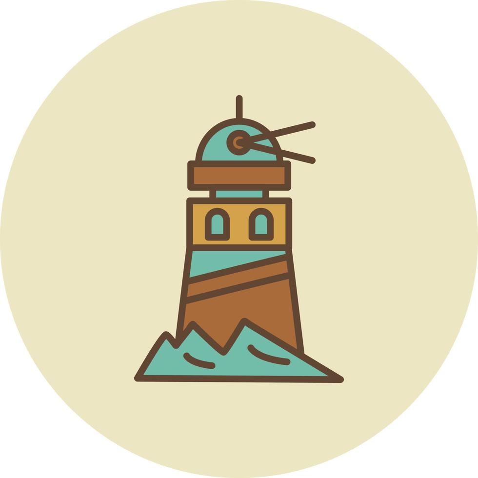 Lighthouse Filled Retro vector