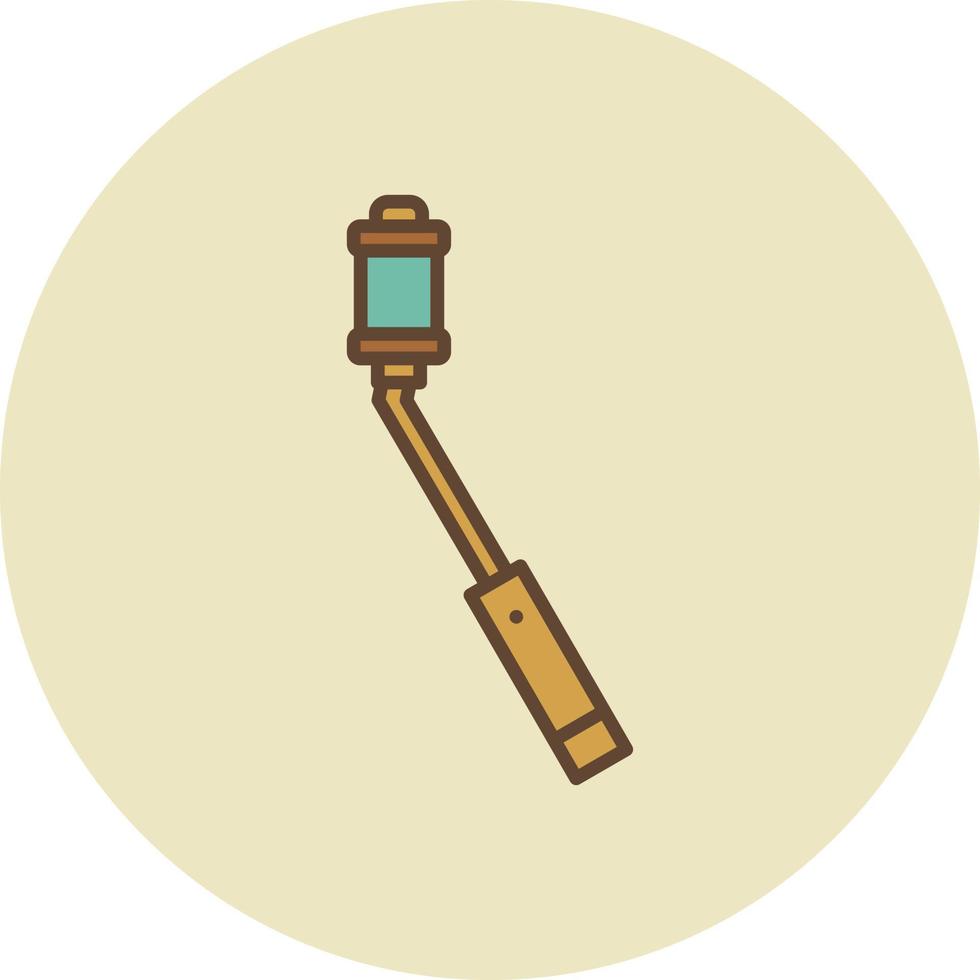 selfie stick lleno retro vector