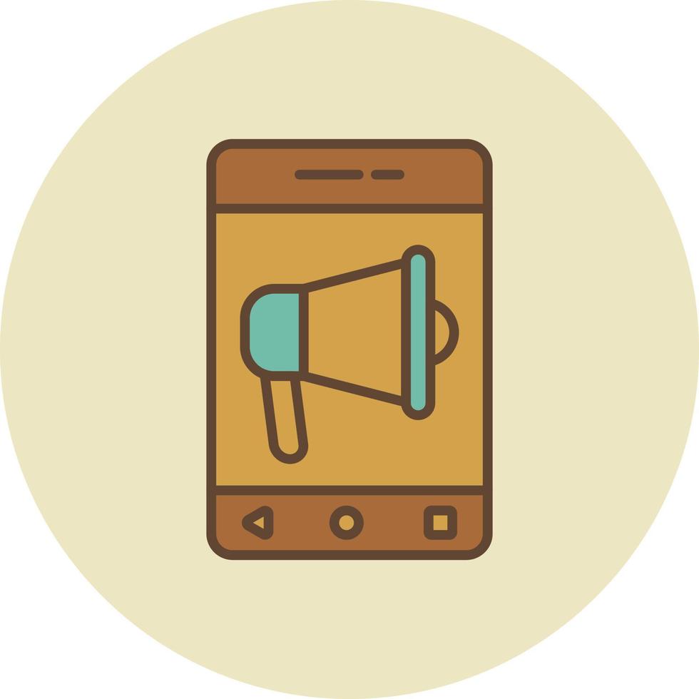 Mobile Advertising Filled Retro vector