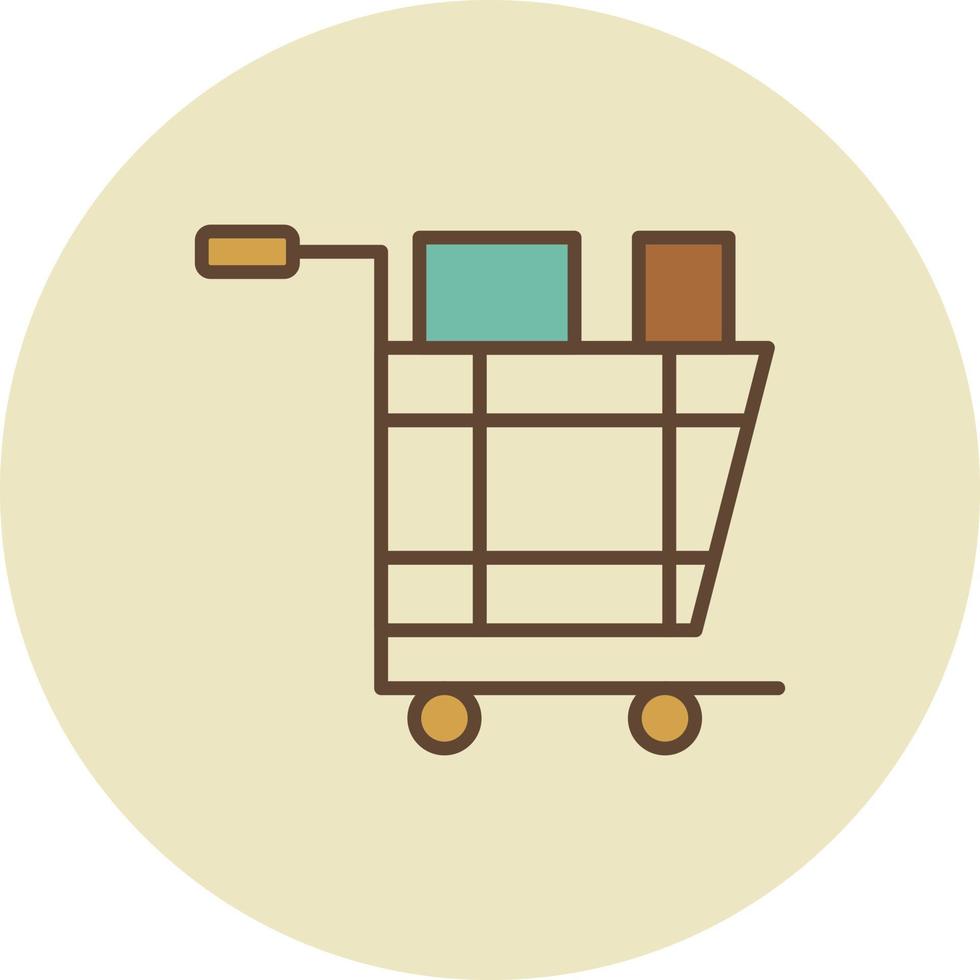 Trolley Filled Retro vector