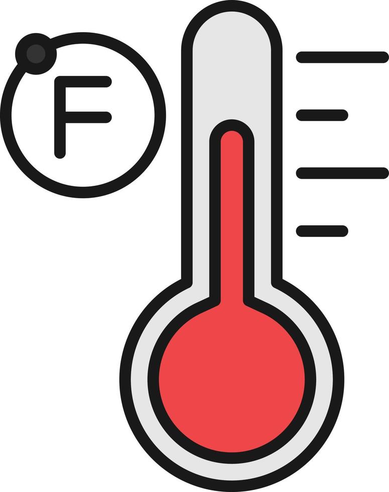 Fahrenheit Line Filled vector