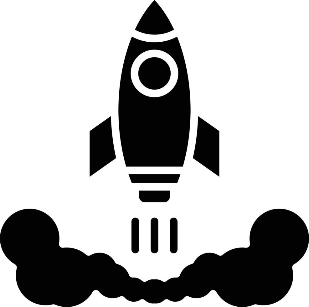 Rocket Glyph Icon vector