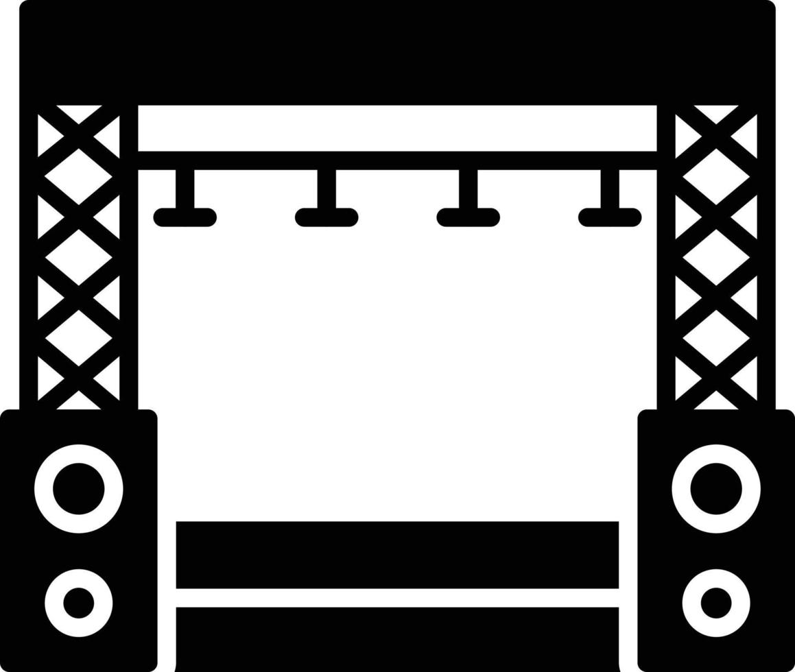 Stage Glyph Icon vector