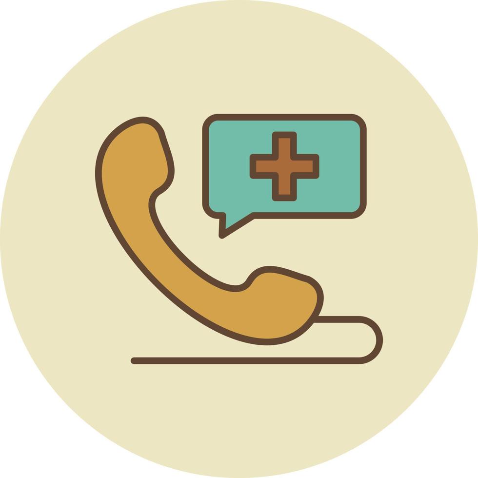 Emergency Call Filled Retro vector