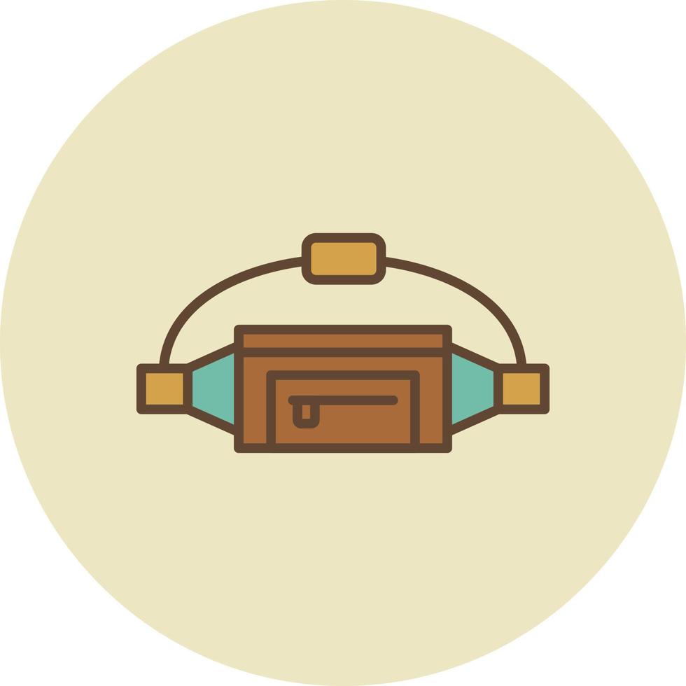 Fanny Pack Filled Retro vector