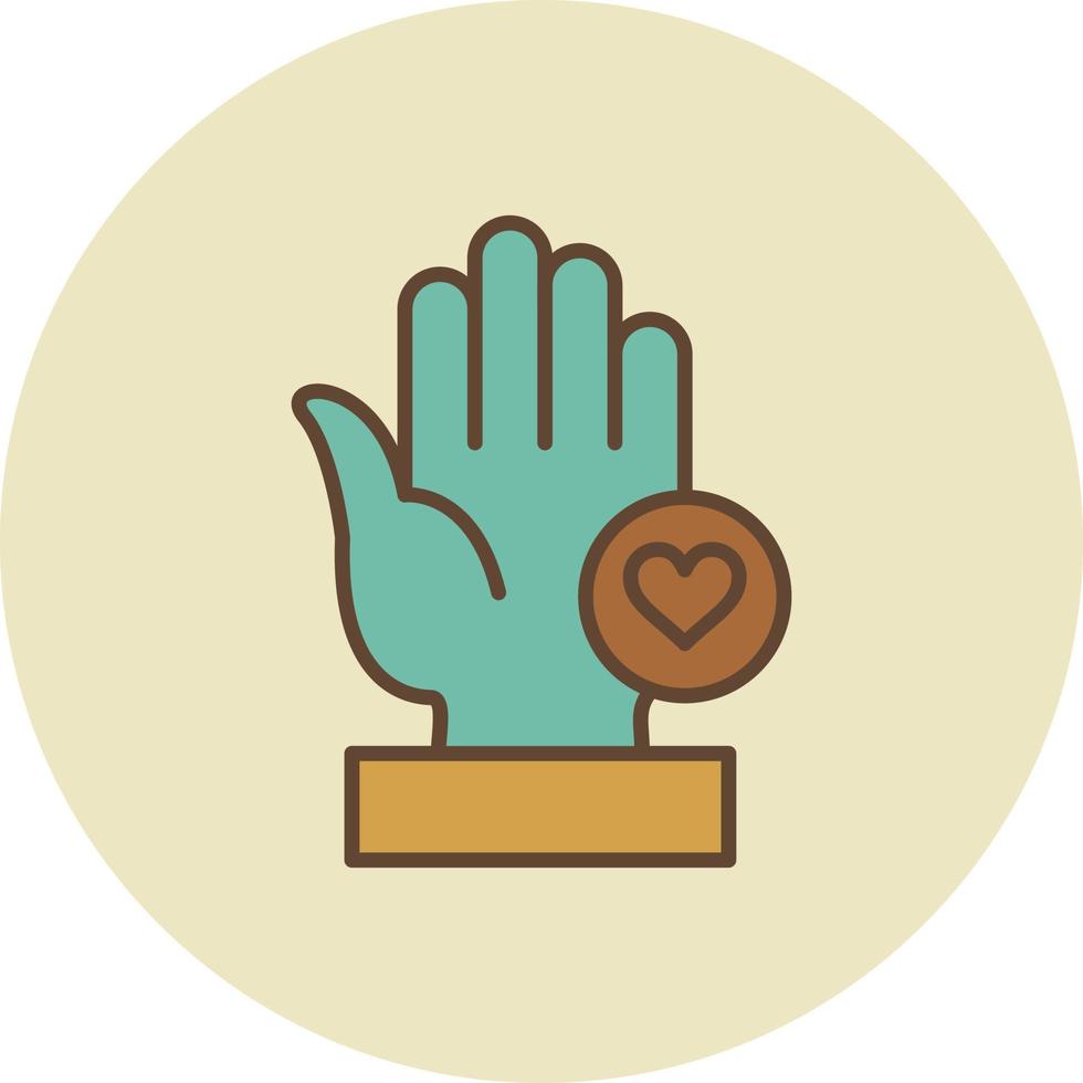 Volunteer Filled Retro vector