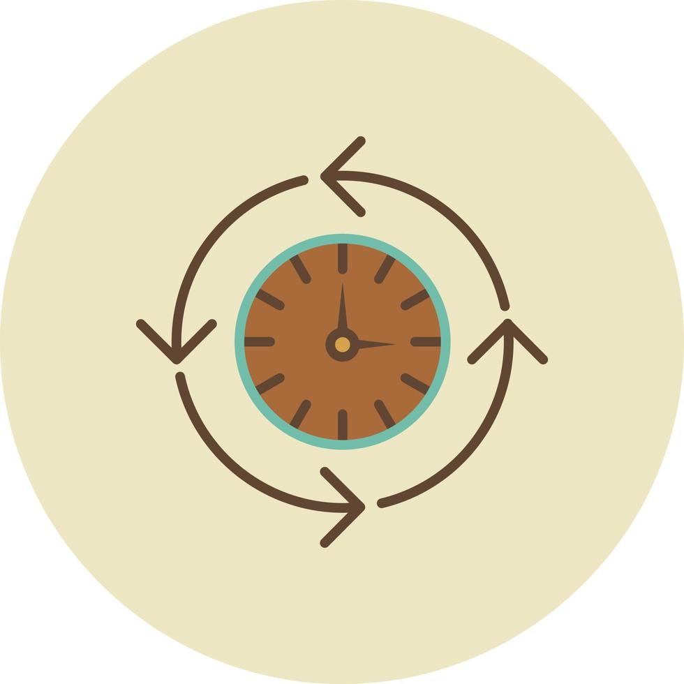 Processing Time Filled Retro vector
