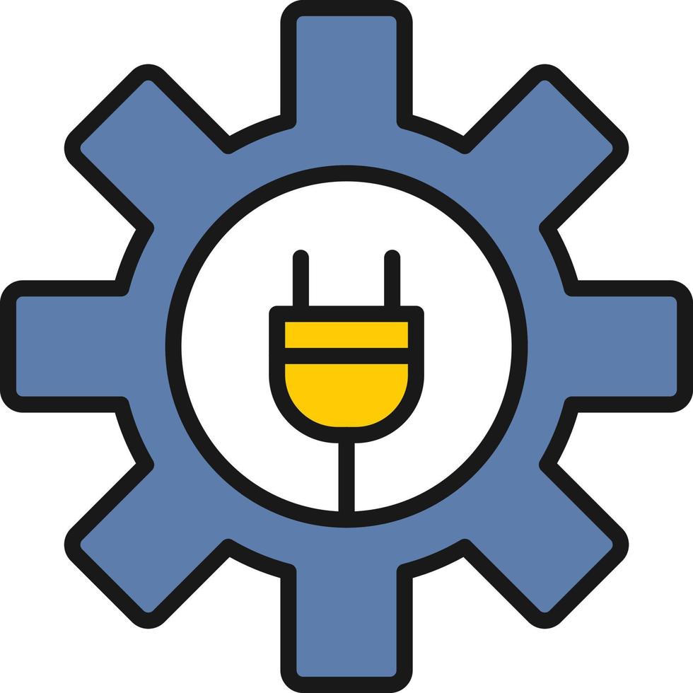 Gear Line Filled vector