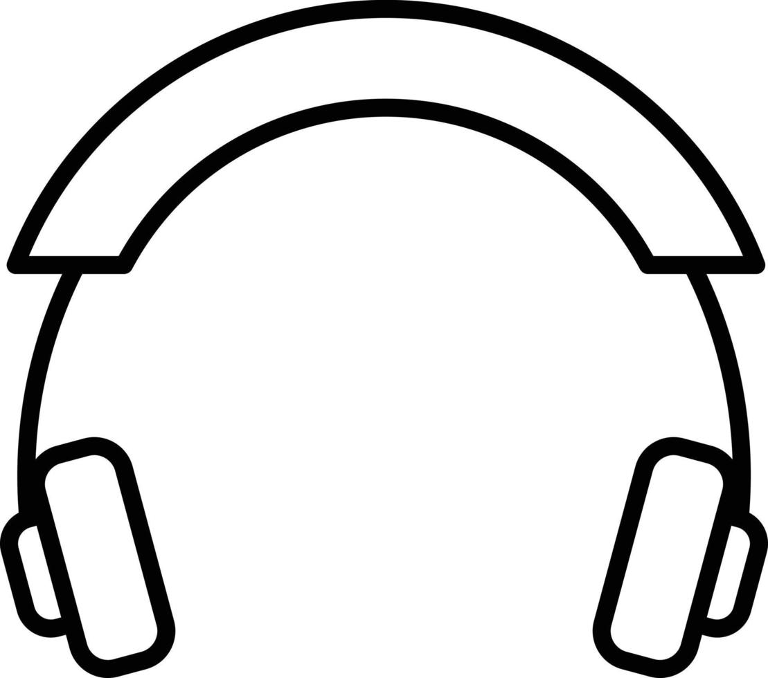 Headphone Line Filled vector