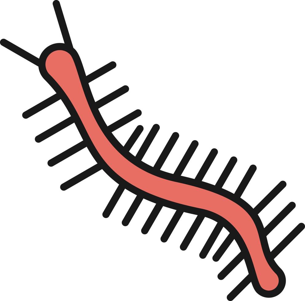 línea de ciempiés llena vector