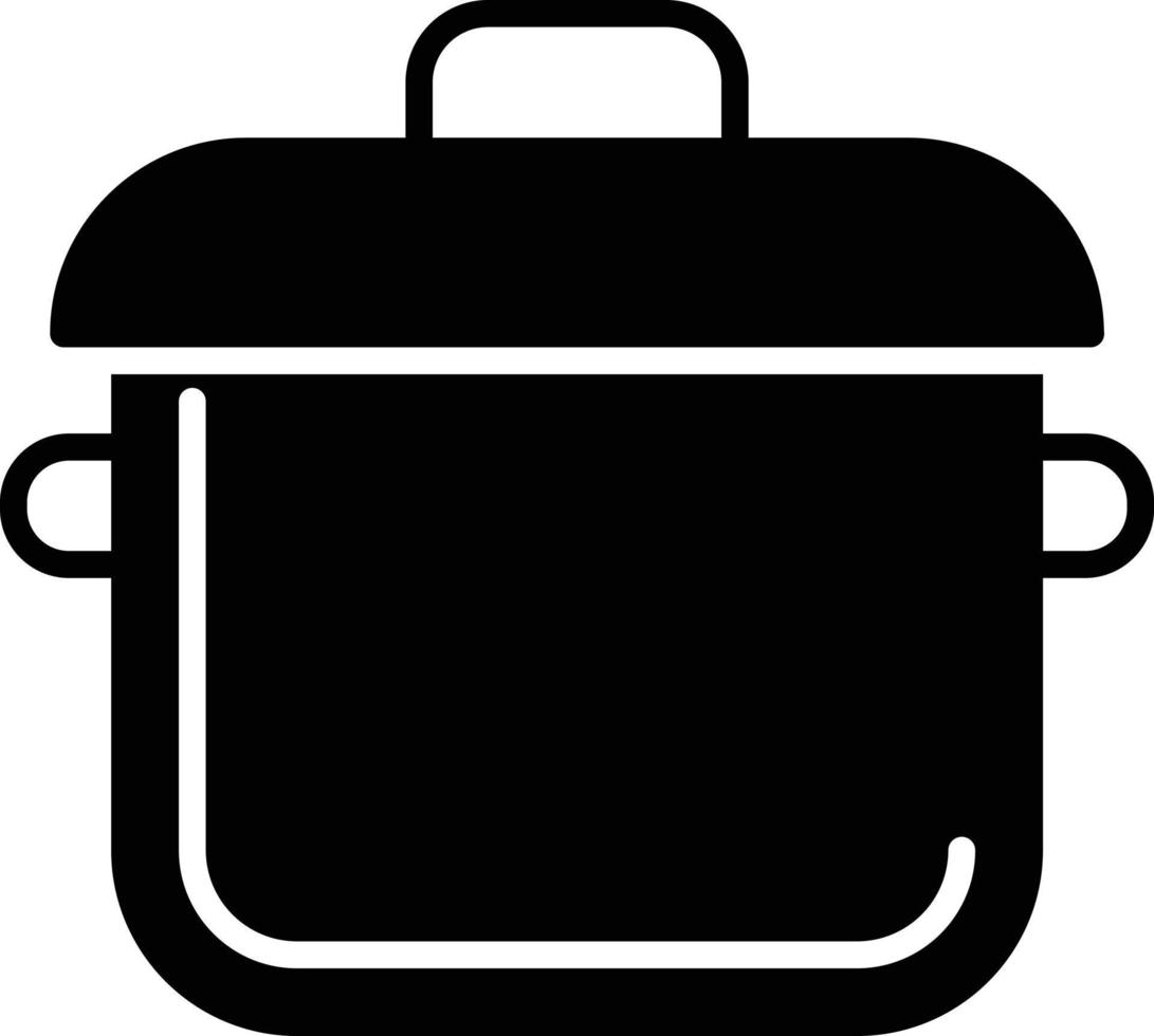 Cooking Pot Glyph Icon vector
