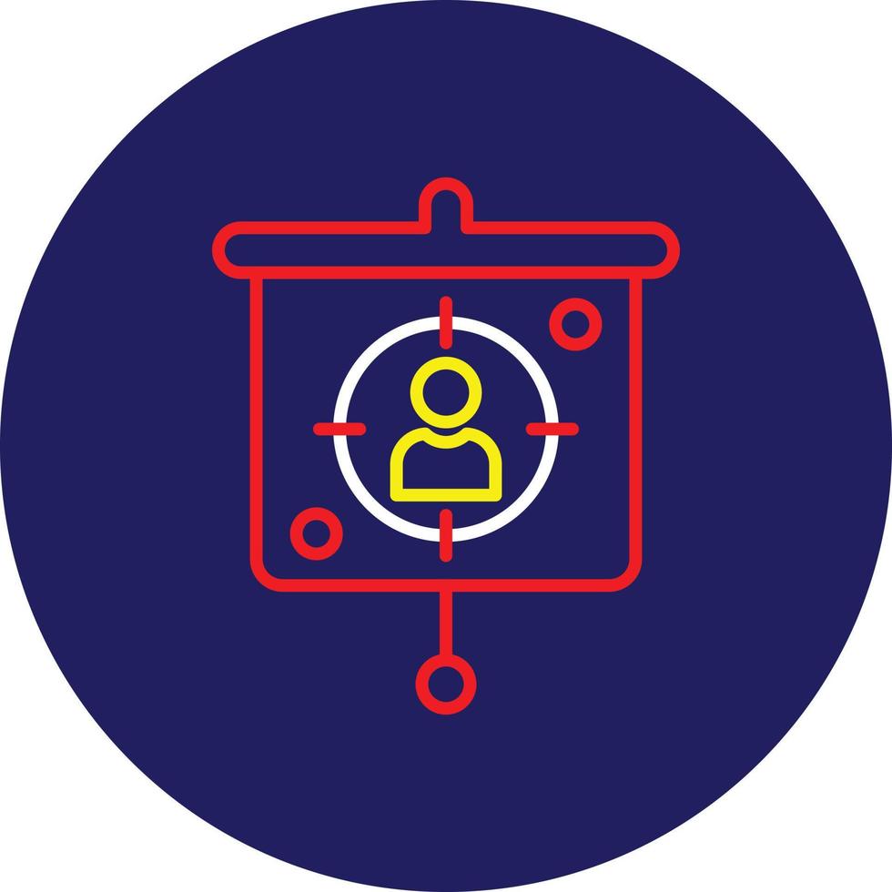 Target Presentation Line Multicolor vector