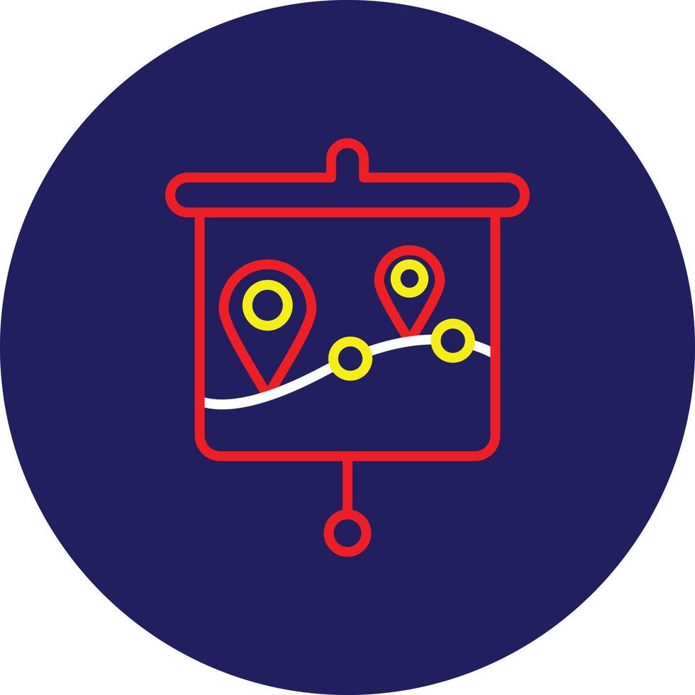 Location Presentation Line Multicolor vector